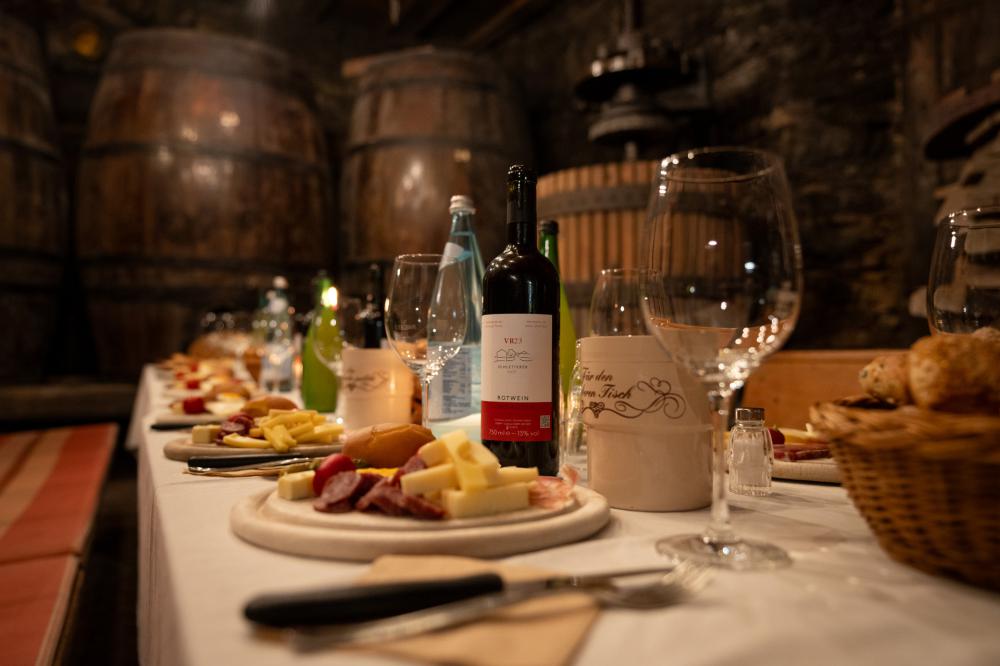 Wine tastings in our traditional wine cellar